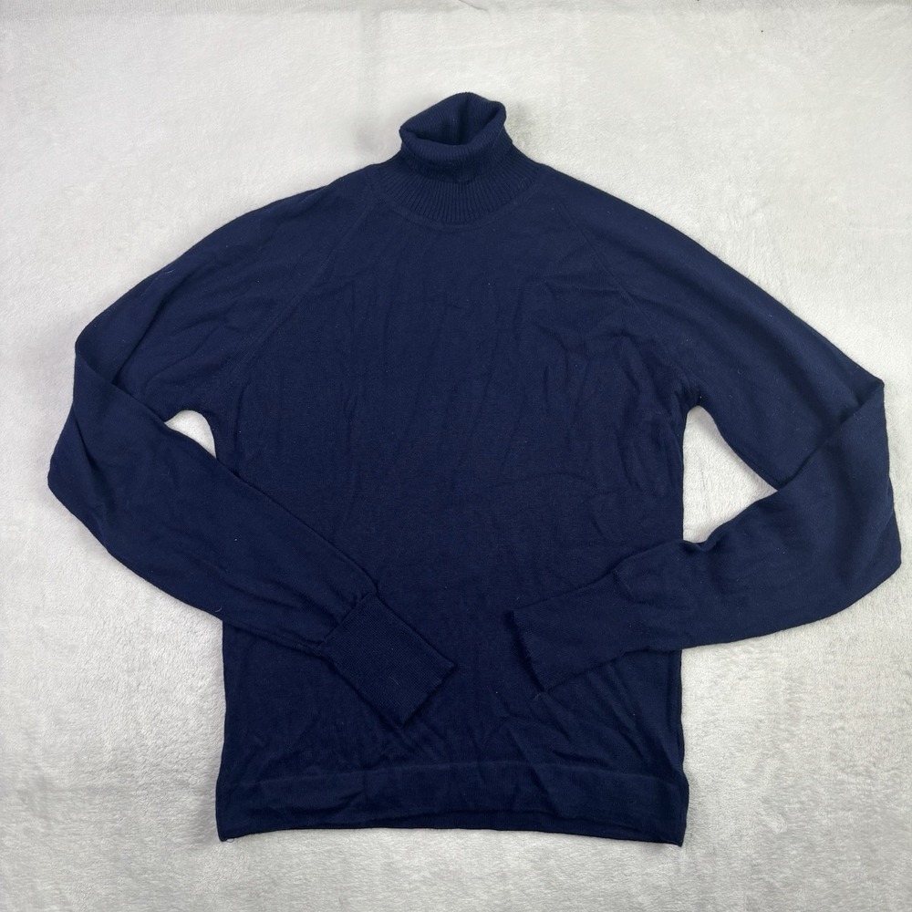 VTG Lord Jeff Dupont Blue Long Sleeve Turtle Neck Shirt Men's Small
